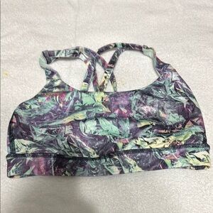 Lululemon Athletica Green and Purple Racerback Swim Top